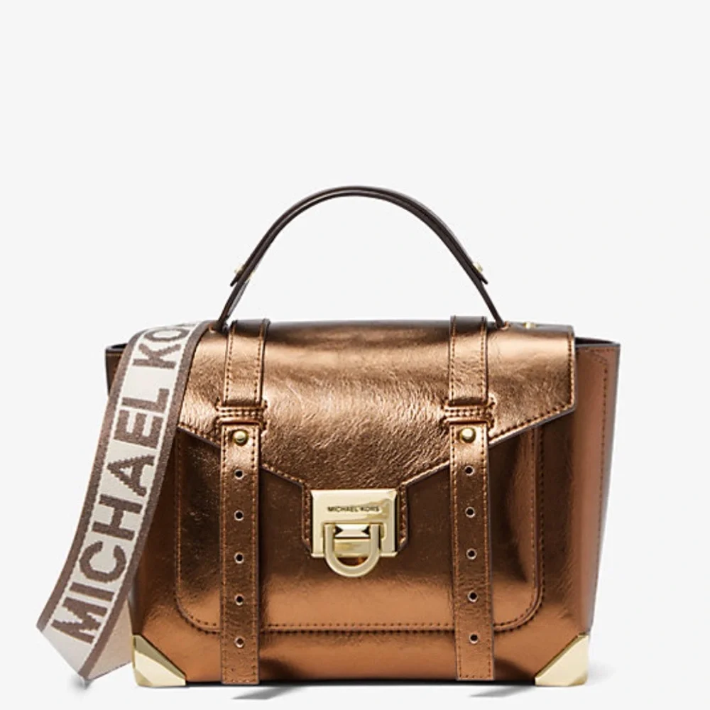 MICHAEL KORS
Manhattan Medium Top Hand School
Patent Satchel MOCHA COLOR - Picture 3 of 16